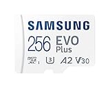 Samsung Tarjeta de Memoria EVO Plus 256GB microSD SDXC U3 Clase 10 A2 130MB/S con Adaptador versión 2021(MB-MC256KA/EU)