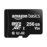 Amazon Basics - MicroSDXC, 256 GB, con Adaptador SD, A2, U3, velocidad de lectura hasta 100 MB/s