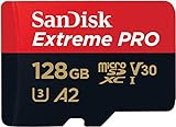 SanDisk Extreme PRO 128 GB tarjeta de memoria microSDXC con adaptador SD, A2, hasta 170 MB/s, Class 10, U3 y V30
