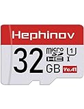 Hephinov Tarjeta Micro SD hasta 90 MB/Sec, 32GB Tarjeta de Memoria microSDHC con Adaptador SD (A1, U1, C10, V10, Full HD), Tarjeta TF para Móvil, Cámara Deportiva, Switch, Gopro, Tableta, Dron