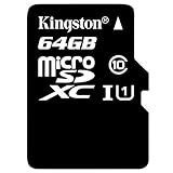 Kingston SDC10G2/64GB Micro Sd de 64 Gb (Con Adaptador/Clase 10/Uhs-I/45Mb Lectura), 64Gb